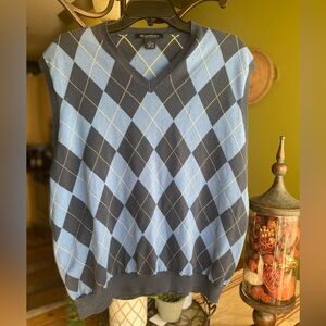 EUC Men's Brooks Brothers Blue Argyle Sweater Vest